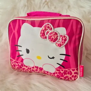 Photo of 2012 Hello Kitty Sanrio FAB Pink Leopard Print Insulated Lunch Bag Kawaii