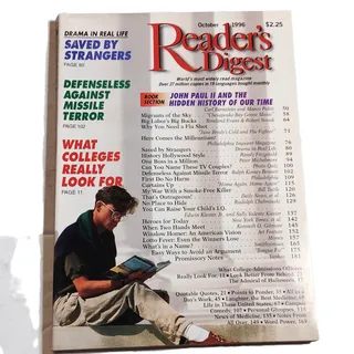 Photo of Reader's Digest Magazine October 1996 Vol. 149 No. 894 Vintage Back Issue