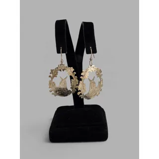 Photo of Vintage HALE Sterling Silver Horse Portrait Wreath Dangle Earrings Equestrian