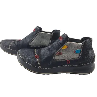 Photo of Rieker | Montenegro Series-Black Pull on Boots-Fish Design | Size 42 (US 10)