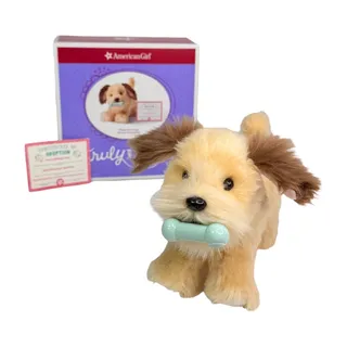 Photo of American Girl Wheaten Terrier Puppy Dog Plush Magnetic Bone Toy Certificate Box