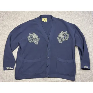 Photo of Darc Sport Wolves Club Cardigan Mens Large Navy Embroidered Wolf 663/1000