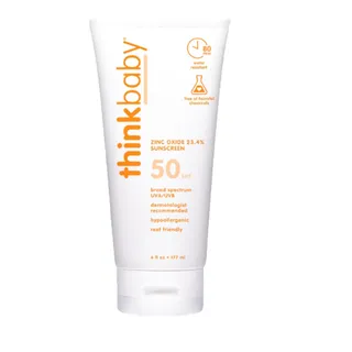 Photo of Thinkbaby SPF 50+ Baby Sunscreen Mineral Water Resistant Vegan Safe- (6oz)- New