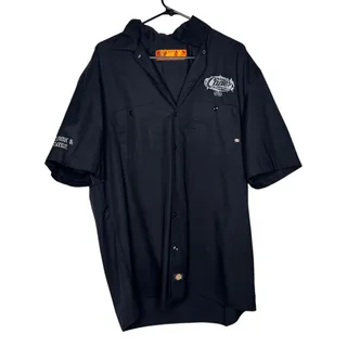 Photo of Raising Cane's x Post Malone (XL) Dickie's Logo Button Up Short Sleeve Shirt