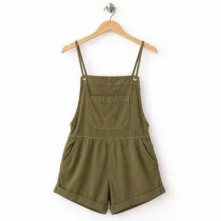 Photo of Billabong Olive Green Utility Overall Romper EUC Size Small