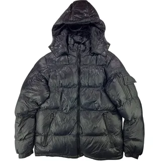 Photo of Boohoo Man | Black Puffer Coat with Detachable Hood | Size Small