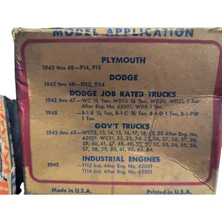 Photo of Mopar 1942-1948 Plymouth Dodge 6 Cylinder Piston Ring Set OEM NOS Vintage
