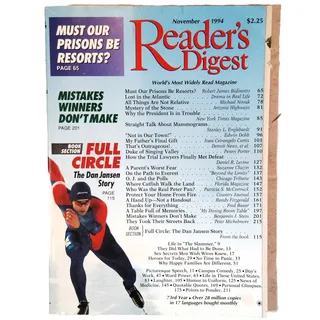 Photo of Reader's Digest Magazine November 1994 - Dan Jansen Full Circle Olympics