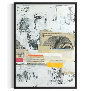 Photo of Original Mixed Media Modern Art Collage Painting 18x24 "Dysgenesis" Signed