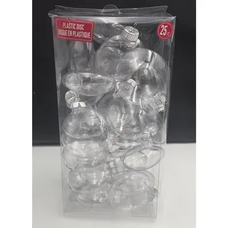 Photo of Make Market 25 Clear Fillable Disc Christmas Ornaments DIY Plastic
