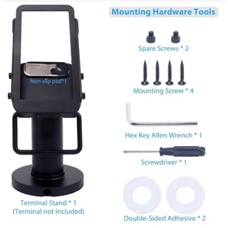 Photo of PAX A920 A920 Pro Credit Card Terminal Stand Swivel Tilt POS Mount Black