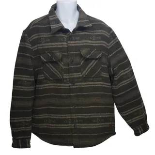 Photo of Jachs New York Sherpa Lined Wool Blend Aztec Shirt Jacket Mens Large Shacket