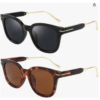 Photo of 2 PACK Retro Polarized Sunglasses UV Protection