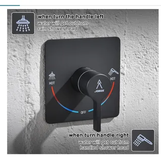 Photo of Shower Faucet Set Valve Kit w/Head -3 Setting Handheld HiPressure Valve Included