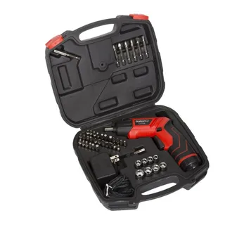Photo of 45Pc Pivot Screwdriver CordlessRecharg 3.6V Batt, 2Flashlights,Bits,Sockets,Case