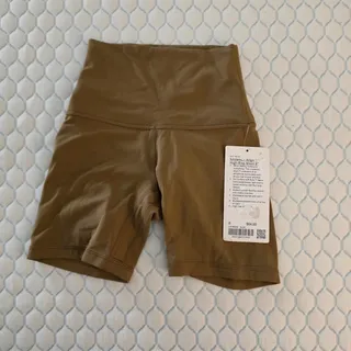 Photo of Lululemon Align High-Rise Short 6 Inch Size 0 Olive Bronze NWT