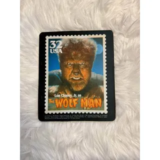 Photo of Vintage Universal Monsters Wolf Man USPS Postage Stamp Mousepad - Lon Chaney Jr.