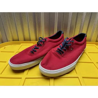 Photo of Tommy Hilfiger TMPHEL-R Red Canvas Sneakers Navy Mens US 12 Used