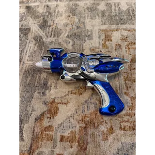 Photo of Blue Silver Toy Space Ray Gun Blaster Clear Globe Sci-Fi Costume Prop Tested

