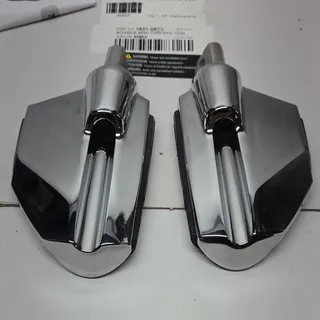 Photo of Ciro Twin Rail Footpegs with Adapters Chrome new