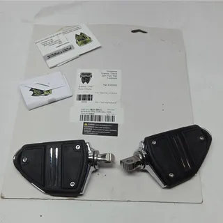 Photo of Ciro Twin Rail Footpegs with Adapters Chrome new