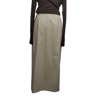 Photo of Vintage Bedford Fair Maxi Skirt Sz 7-8 Khaki 90s Office Siren Workwear