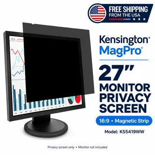 Photo of Kensington MagPro 27" Monitor Privacy Screen 16:9 Magnetic Strip Filter K55419WW