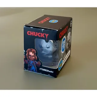 Photo of Mini Tubbz Five Below Exclusive Black & White Bloody Scarred Chucky Rubber Ducky