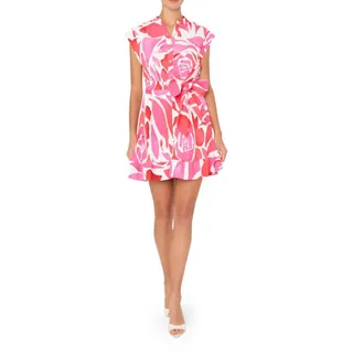 Photo of NEW Milly Joan Dream Rose Pleated Dress Pink Magenta US 8 M NWT Luxe Resort Wear