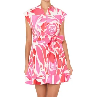 Photo of NEW Milly Joan Dream Rose Pleated Dress Pink Magenta US 8 M NWT Luxe Resort Wear