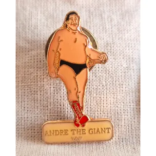 Photo of Vintage 1980s WWF Andre the Giant Wrestling Enamel Lapel Pin Titan Sports Rare