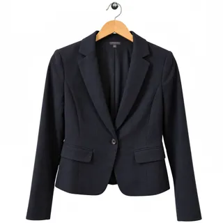 Photo of Ann Taylor Petite Black One Button Tailored Blazer Size 0P