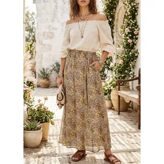 Photo of NWT Gerard Darel Studio Collection Flowy Floral Boho Cottage Chic Maxi Skirt