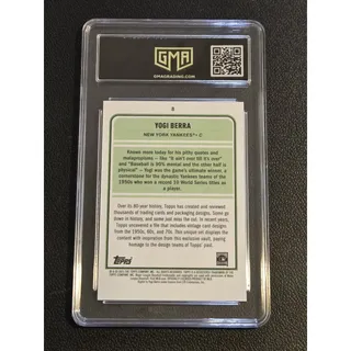 Photo of 2023 Topps Brooklyn Collection Yogi Berra Chartreuse GMA 9