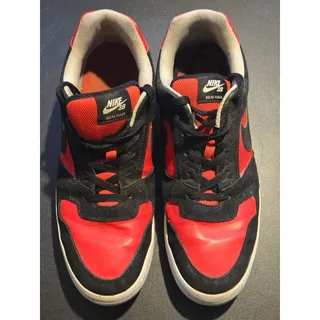Photo of Nike SB Delta Force Mens 13 Black Red Low Top Skate Shoes Suede Leather Preowned