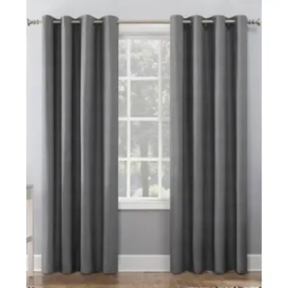 Photo of Sun Zero Duran Thermal 100% Blackout Grommet Curtain Panel 50x108 Gray Single