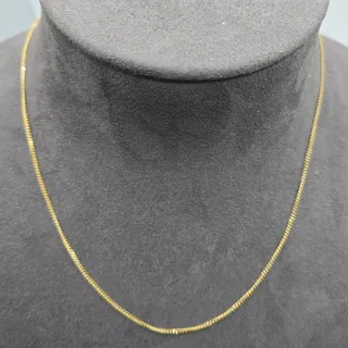 Photo of 8K Yellow Gold Twisted Link Chain Necklace 18” – 2.5 Grams