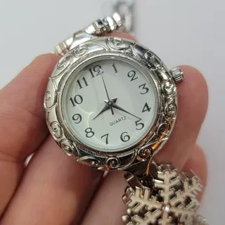 Photo of Accutime Womens Watch White Dial Silver Case Snowflake Bracelet Quartz Analog