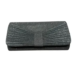 Photo of Evening Sparkling Clutch Purse with Detachable Chain in Silver