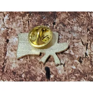 Photo of Vintage US American Flag Enamel Lapel Pin with Yellow Support Ribbon Gold Tone