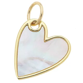 Photo of Mother of Pearl Heart Charm – 18K Gold Plated