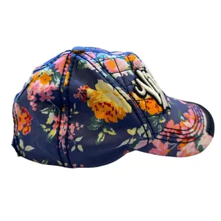 Photo of Robin Ruth Virginia Floral Hat Navy Quilted Cotton Adjustable Baseball Cap