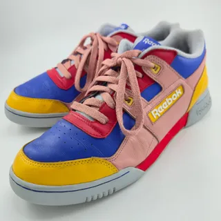 Photo of Reebok Workout Plus Men's Size 9.5 CK3054 MultiColor Red Pink Yellow Blue