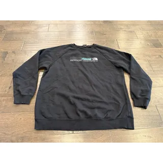 Photo of The North Face Womens Black Hawaii City Crew Long Sleeve Sweatshirt Size L Large