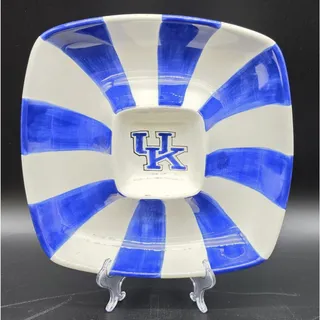 Photo of Vintage University of Kentucky Wildcats Chip Dip Platter Square Bowl Cabells Too