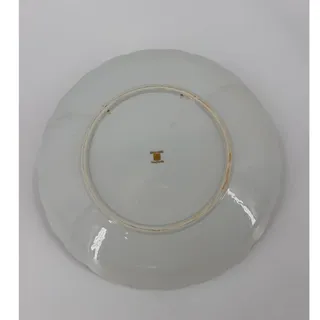 Photo of Vintage Gold Imari Hand Painted Japanese Porcelain Plate Gold 12" Scalloped Rim