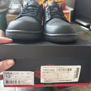 Photo of Size 12.5 - Air Jordan 1 Retro Low Triple Black