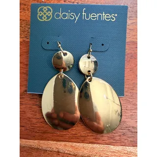Photo of New Daisy Fuentes Gold Tone Hook Dangle Earrings