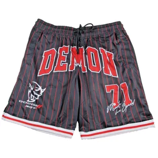 Photo of Dodge X Reason Demon 71 Shorts Mens Medium Black Pinstripe Mesh Racing 1833