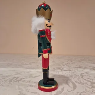 Photo of Traditional 11" Wooden King Nutcracker Figurine